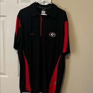 Nike Black and Red Georgia Bulldogs Polo
